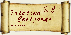 Kristina Češljarac vizit kartica